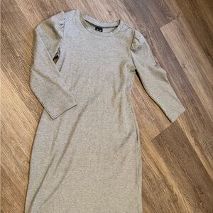 GAP | Ribbed Gray Women's SP Long Sleeve Knit Dress